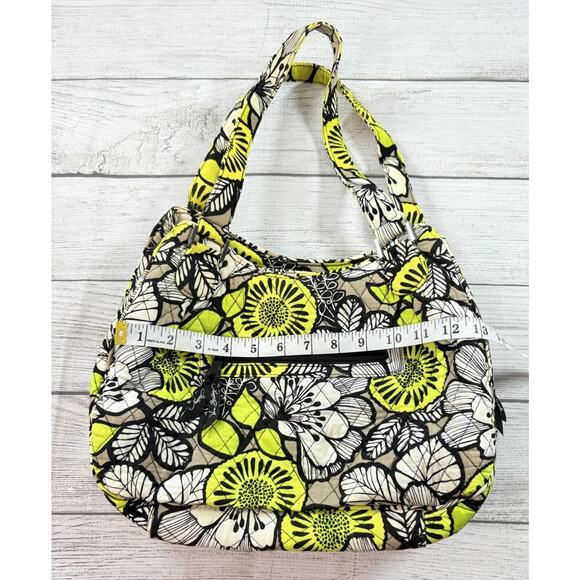 Vera Bradley Retired Citron Emily Satchel Bright Yellow Shoulder Handbag Purse - Picture 3 of 11